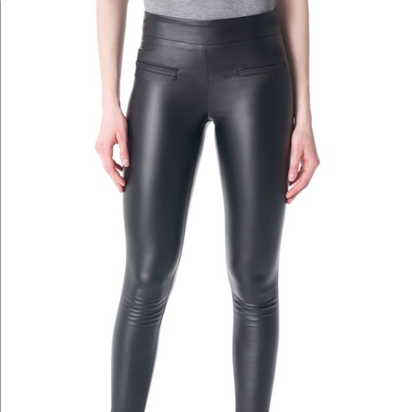 I Love Tyler Madison Mara Waxed Black Pants, Small - Picture 6 of 8